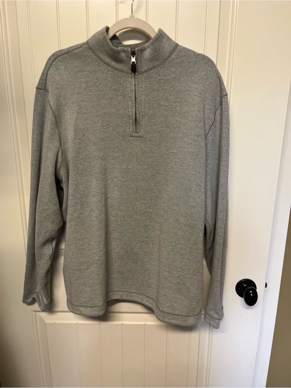 Daniel Cremieux Light Gray Half-Zip Thermal Pullover